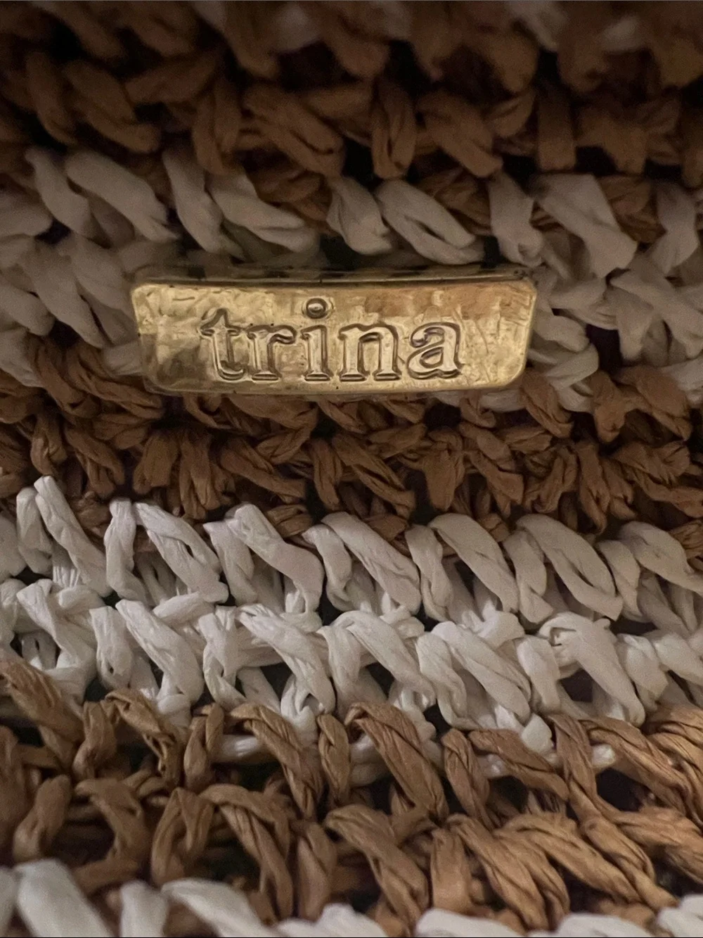 Trina Turk Brown & White  Sun Hat